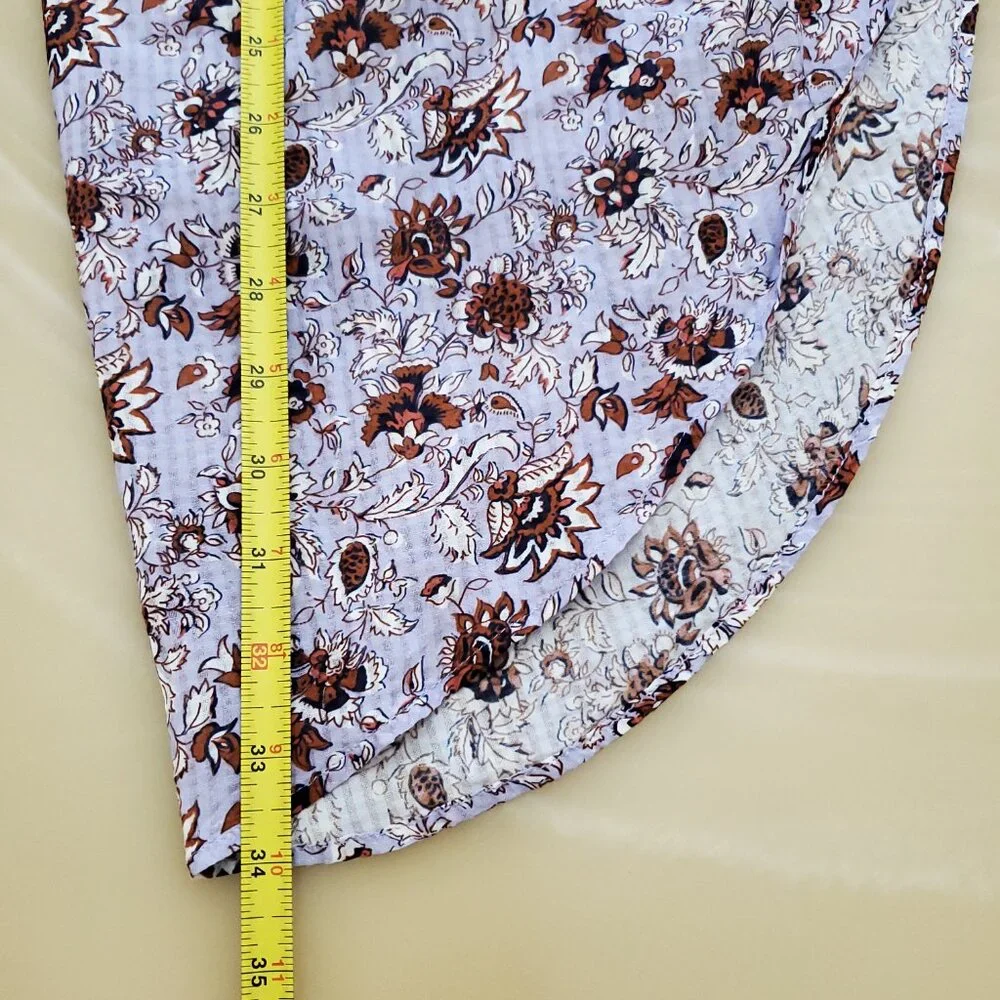 Veronica Beard Hazel Ruched Asymmetrical Skirt In Lavender Floral Print Size XS